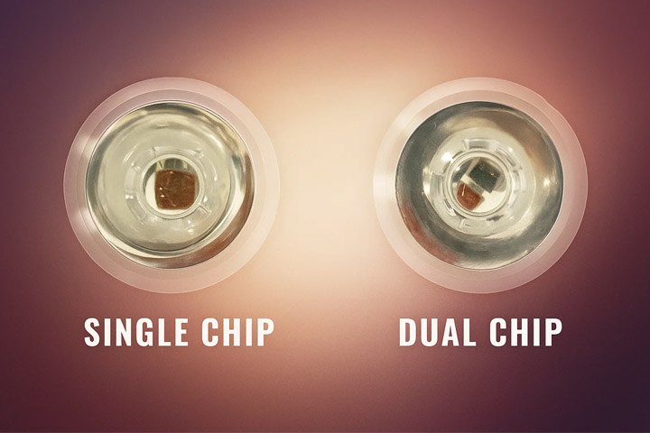 เปรียบเทียบ LED ชิปเดี่ยวกับ Dual-chip ของ RED LIFE